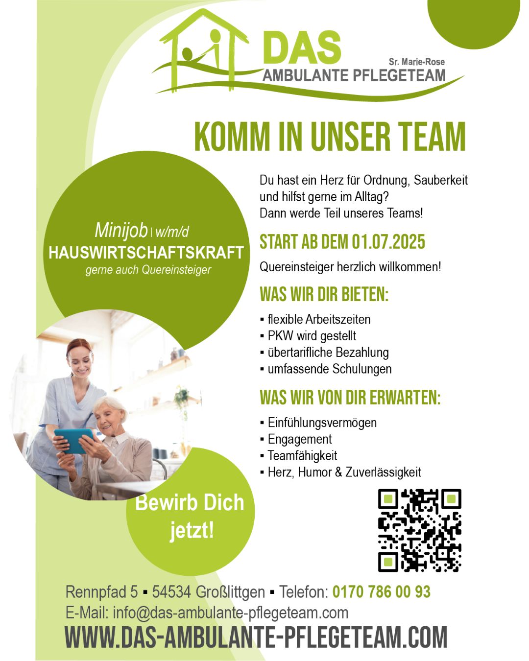 minjob Hauswirtschaftskraft